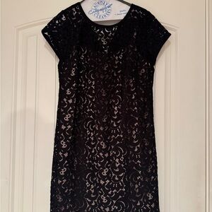 LOFT Black Lace Mini Dress